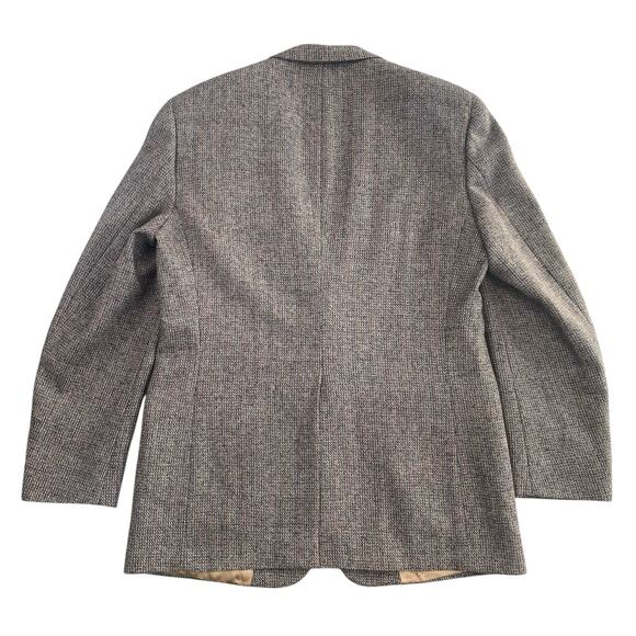 Vintage Christian Dior Mens Brown Wool Houndstooth Blazer Size M - Picture 2 of 11